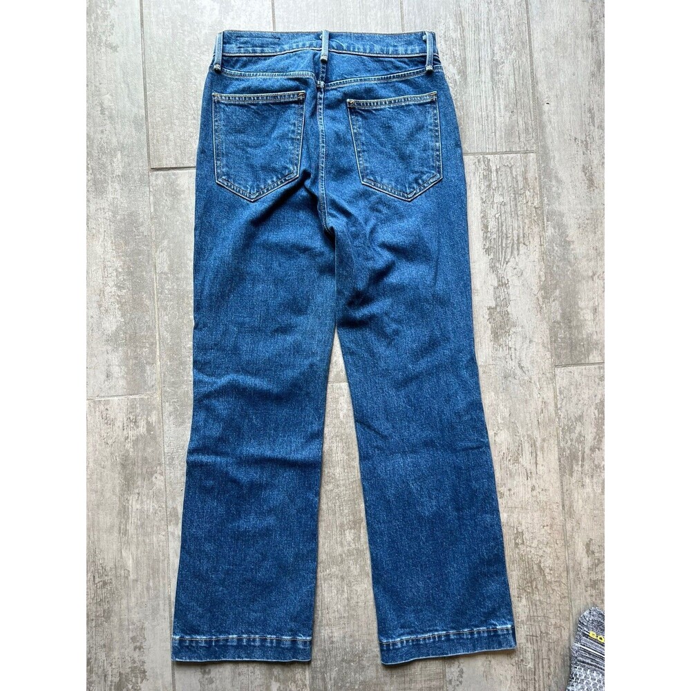 $275 Rag & Bone Dylan Snap Button Wide Leg Straight Blue Jeans High Rise 26 - Picture 15 of 15